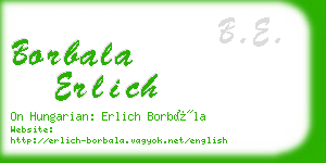 borbala erlich business card